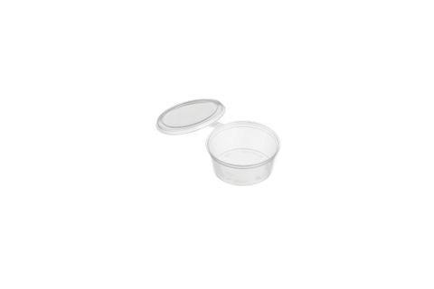 GENFAC 50ML PP SAUCE CONTAINER WITH HINGED LID - 1000 - CTN