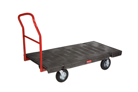 RUBBERMAID PLATFORM TRUCK HEAVY DUTY 61CM X 122CM ( 24" X 48" ) 907KG LOAD CAPACITY - FG443600BLA - EACH
