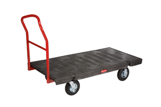 RUBBERMAID PLATFORM TRUCK HEAVY DUTY 61CM X 122CM ( 24" X 48" ) 907KG LOAD CAPACITY - FG443600BLA - EACH