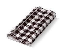 GINGHAM BLACK GREASE PROOF PAPER 1/2 CUT 400X330MM - 1000 - REAM