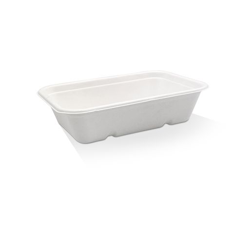 GREENMARK WHITE SUGARCANE TAKEAWAY CONTAINER - 650ML - 180 x 125 x 55mm - TC650 - 500 - CTN