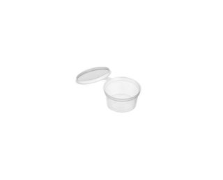 GENFAC 28ML ( 1OZ ) PP SAUCE CONTAINER WITH HINGED LID - 1000 - CTN