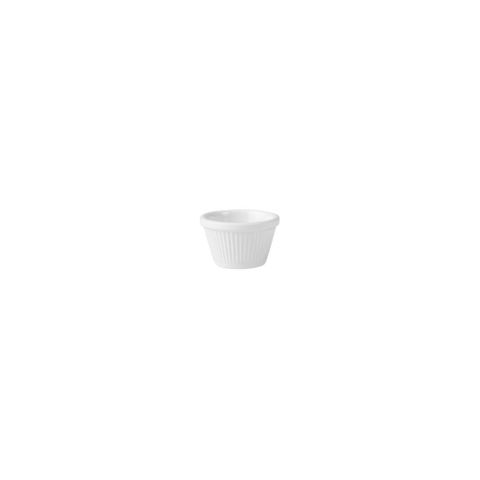 RAMEKIN - RYNER MELAMINE WHITE FLUTTED 45ML ( 40x63MM ) - 72 - CTN - 69660