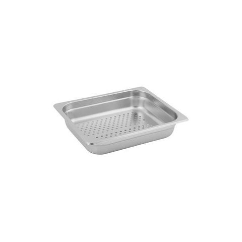 ANTI JAM GASTRONORM STEAM PAN S/STEEL - 1/2 SIZE - 100MM DEEP -  PERFORATED - 885205 - EACH