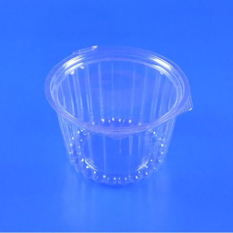 16OZ CLEAR SHOW BOWL WITH HINGED FLAT LID - 50 - SLV