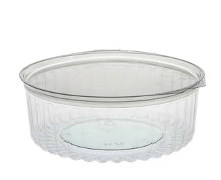 16OZ CLEAR SHOW BOWL WITH HINGED FLAT LID - 50 - SLV