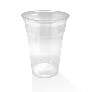 GREENMARK CLEAR PET RECYCLABLE CUP - 425ml ( 90mm dia ) - W & M APPROVED - PET425 - 50 - SLV
