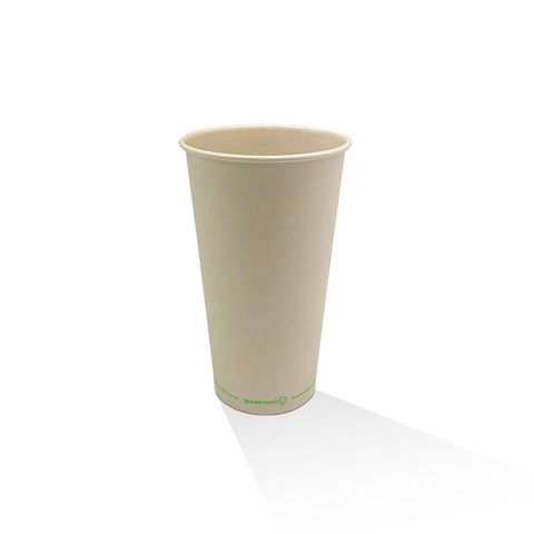 GREENMARK BioPBS COATED BAMBOO PAPER COLD CUP / MILK SHAKE - 24OZ ( 90MM ) - CC24 - 500 - CTN