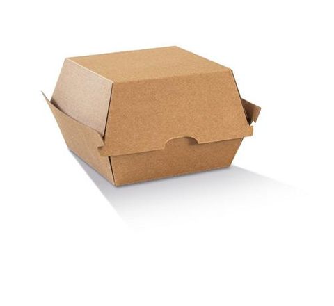 GREENMARK BROWN CORRUGATED BOARD HIGH BURGER BOX - 113 x 111 x 100mm - PCB2H - 200 - CTN