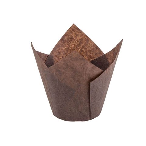 NOVACART MUFFIN WRAP BROWN (TULIP CUP) 60MM BASE - 200 - SLV