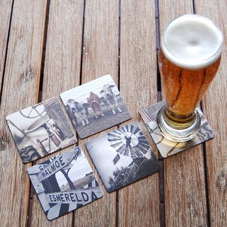 WOBBLY BOOT COASTERS SQUARE - BUSH THEME - 2500 - CTN