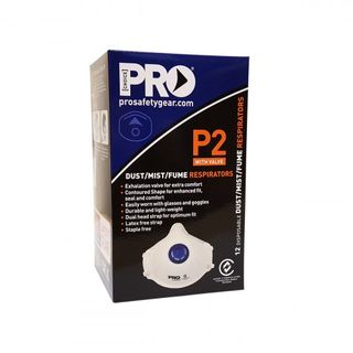 PRO CHOICE P2 DUST, MIST & FUME RESPIRATORS / MASK WITH VALVE ( PC321 ) - 12 - PKT