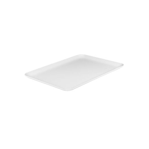 RYNER MELAMINE RECTANGULAR COUPE PLATTER - WHITE - 395X285MM - 91740-W - EACH