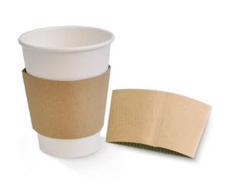 GREENMARK COFFEE CUP KRAFT PAPER SLEEVE - 12/16oz -100 - SLV