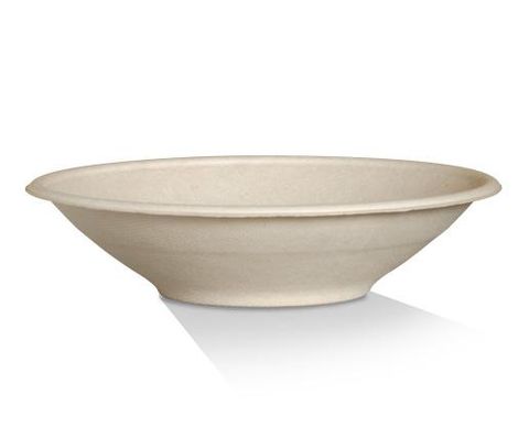 GREENMARK NATURAL SUGARCANE ROUND BOWL 24oz / 800ML ( 196mm Dia x 48.7mm H ) - USB24 - 125 - SLV