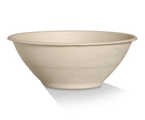 GREENMARK NATURAL SUGARCANE ROUND BOWL 32oz / 1000ML ( 196mm Dia x 63mm H ) - USB32 - 500 - CTN