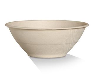 GREENMARK NATURAL SUGARCANE ROUND BOWL 32oz / 1000ML ( 196mm Dia x 63mm H ) - USB32 - 125 - SLV