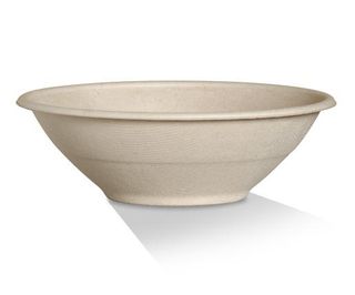 GREENMARK NATURAL SUGARCANE ROUND BOWL 40oz / 1180ML ( 196mm Dia x 76mm H ) - USB40 - 500 - CTN