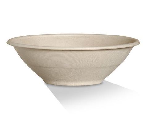 GREENMARK NATURAL SUGARCANE ROUND BOWL 40oz / 1180ML ( 196mm Dia x 76mm H ) - USB40 - 125 - SLV