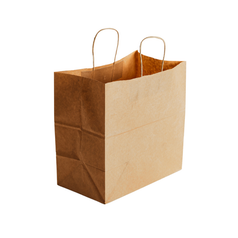 PINNACLE KRAFT MEAL DELIVERY CARRY BAG WITH TWIST HANDLES, 300 L x 305 W x 175mm G ( THPB-M ) - 250 - CTN ( UBER SIZE )