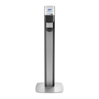 PURELL TOUCH FREE ES8 GRAPHITE FLOOR STAND WITH DISPENSER & DRIP TRAY - 7318-DS-SLV - EACH