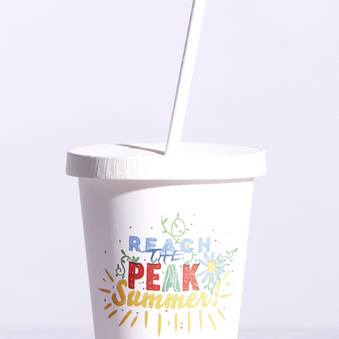 PINNACLE LID - WHITE (90mm) TRULY ECO COMPOSTABLE PAPER LID WITH X-SLOT ( MILK SHAKE ) - LIDCCTE - 1000 - CTN