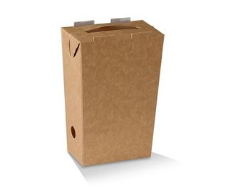 GREENMARK BROWN & WHITE CARDBOARD CHIP CARTON - LARGE - 94X47X150MM ( CCL ) - 25 - SLV