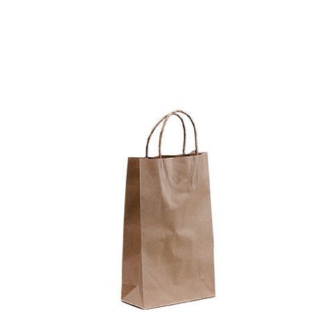 FUTURE FRIENDLY BROWN BABY 265 X 160 + 70MM TWIST HANDLED CARRY BAG - BKPT265-F - 500 -CARTON