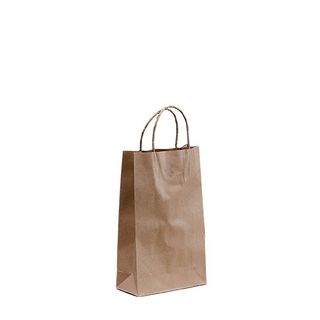 FUTURE FRIENDLY BROWN BABY 265 X 160 + 70MM TWIST HANDLED CARRY BAG - BKPT265-F - 500 -CARTON