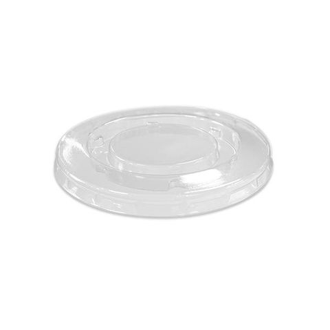 GREENMARK PET LID CLEAR TO SUIT 120ML / 4oz SUGARCANE SAUCE CUP / PORTION CUP ( WHITE CUP C004 ) - C004L - 2000 - CTN ( CARTON ONLY )
