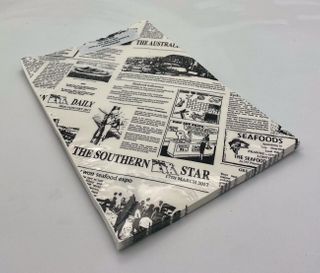 WHITE 'AUSTRALIAN DAILY NEWSPRINT' PRINT GREASE PROOF PAPER - 200 X 300MM ( 1/4 CUT ) - 20 - CTN