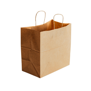 PINNACLE KRAFT MEAL DELIVERY CARRY BAG WITH TWIST HANDLES, 300 L x 305 W x 175mm G ( THPB-M ) - 50 - SLV ( UBER SIZE )