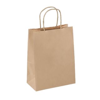 DETPAK BROWN PAPER JUNIOR CARRY BAG WITH TWIST HANDLE - 275 L X 205 W + 110MM (G) - C461S0010 - 250 - CTN