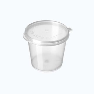 25ml TALL SAUCE CONTAINER WITH HINGED LID - (0.8OZ / 25ml) - WL-P100-HL - 2000 - CTN