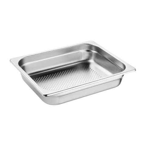 VOGUE 1/2 SIZE PERFORATED 65MM DEEP S/STEEL GASTRONORM PAN - DN703 - EACH