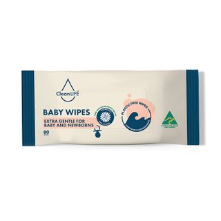 CLEANLIFE BABY WIPES - EXTRA GENTLE - PLASTIC FREE - CLS00067 - 80 WIPES X 8 PACKS - CTN