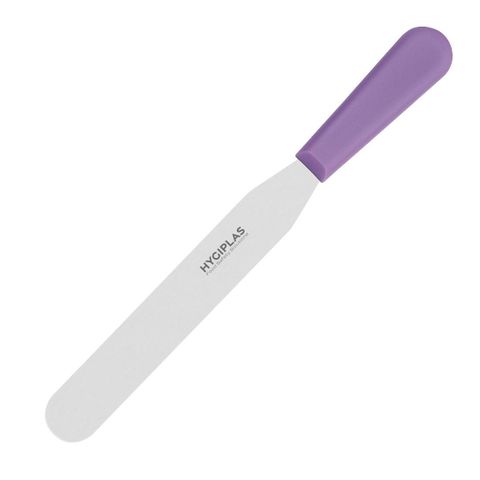 HYGIPLAS STRAIGHT PALETTE KNIFE 8" ( 205MM ) - PURPLE HANDLE - FX126 - EACH