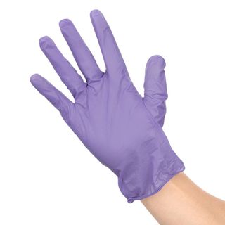 HYGIPLAS VINYL PURPLE POWDER FREE GLOVES - LARGE - 100 - PKT