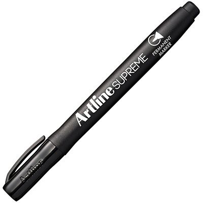 ARTLINE SUPREME PERMANENT MARKER ( SHARPIE ) 1.0mm POINT - BLACK - EACH