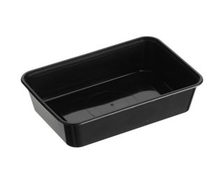 GENFAC G 500ml BLACK RECTANGULAR PLASTIC CONTAINER - REG500B - 500 - CTN