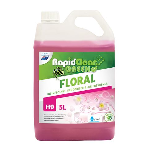 RAPID CLEAN FLORAL DISINFECTANT DEODORISER & AIR FRESHENER - 5L (Recognised Environmental)