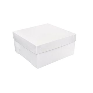 12 X 12 X 6 WHITE CAKE BOX ( BASE & LID ) - 50 SETS - PKT