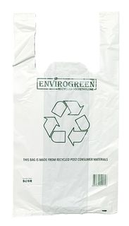 GP REUSABLE COMPLIANT PLASTIC SINGLET BAGS 80% RECYCLED + 125 USES - SMALL - 450L X 225W + 120G - 7KG - CTN ( S09RQ )
