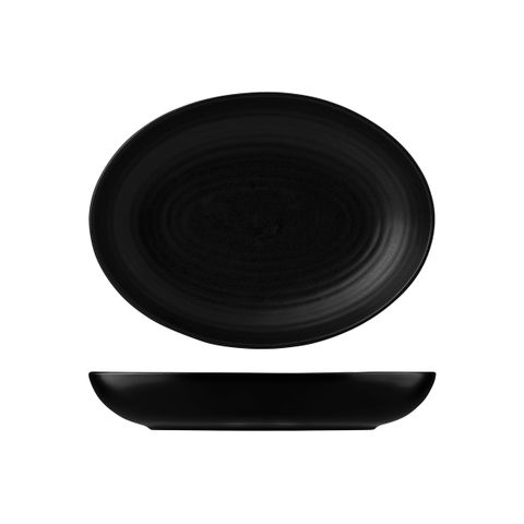 DUDSON EVO JET BLACK DEEP OVAL BOWL - 267 X 197MM - 1100ML - 991941-J - 6 - CTN