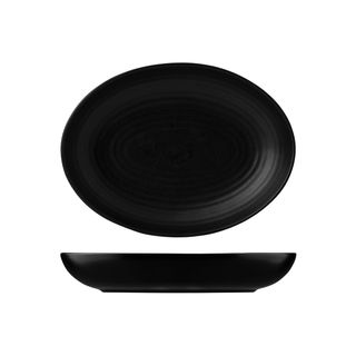 DUDSON EVO JET BLACK DEEP OVAL BOWL - 267 X 197MM - 1100ML - 991941-J - 6 - CTN