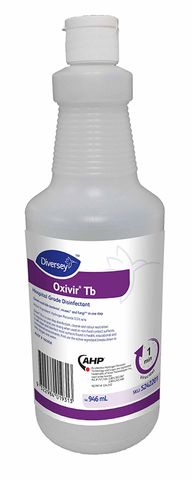 DIVERSEY OXIVIR TB - HOSPITAL GRADE DISINFECTANT - 5242201 - 12 X 946ML - CTN