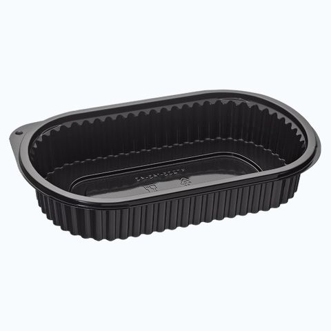 BONSON MEAL TRAY - PP BLACK SINGLE TRAY - RT235 - 50 - SLV