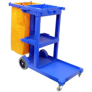 NAB JANITORS CART - BLUE WITH YELLOW BAG - JC - EACH