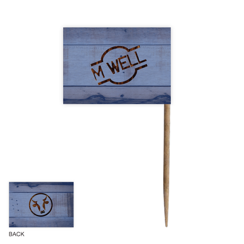 ONE TREE FLAG STEAK MARKER - MEDIUM WELL - BLUE - OTSMF200MW - 200 - PACK