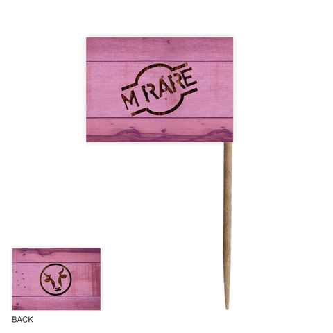 ONE TREE FLAG STEAK MARKER - MEDIUM RARE - RED - OTSMF200MR - 200 - PACK